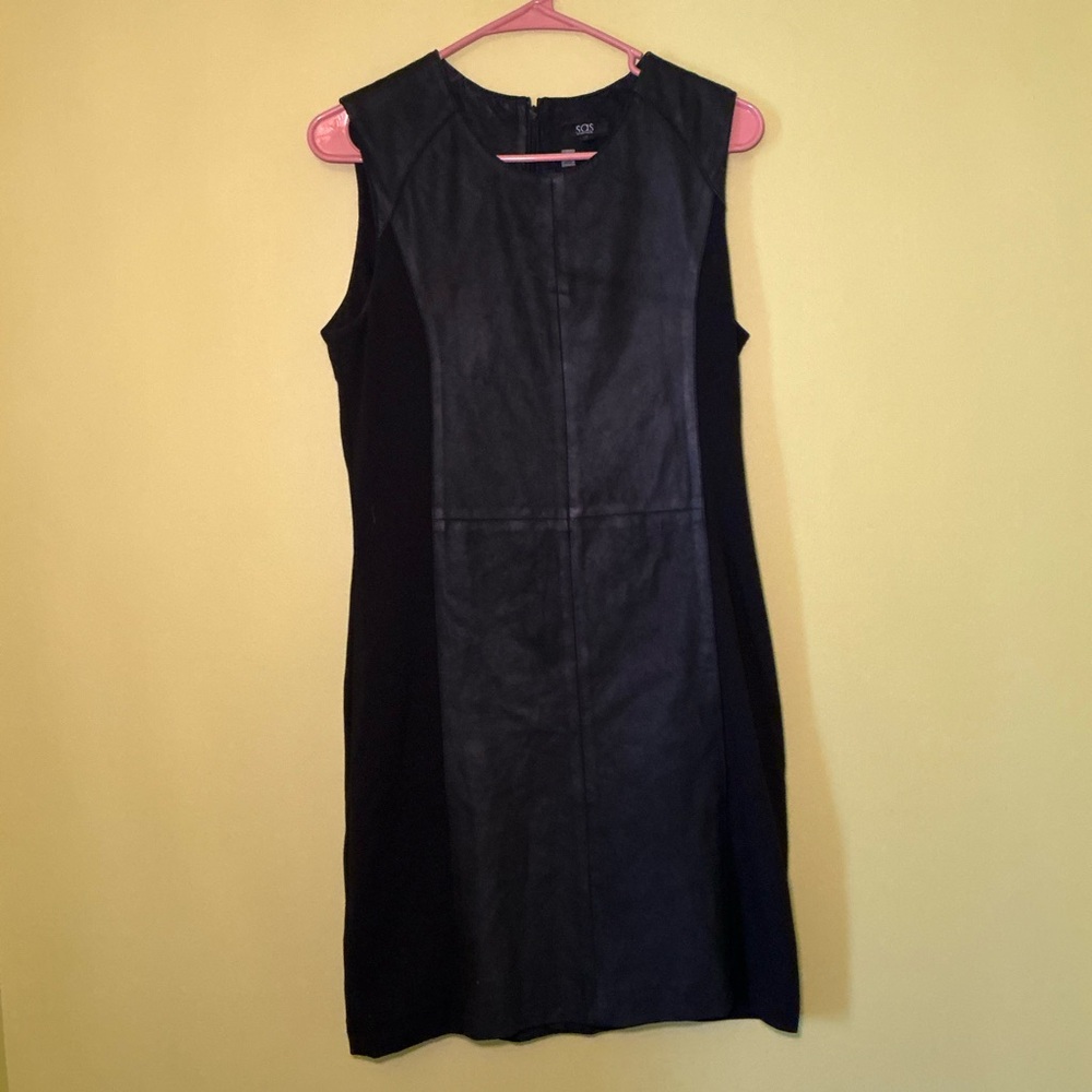 SAS Black Leather Mini Dress